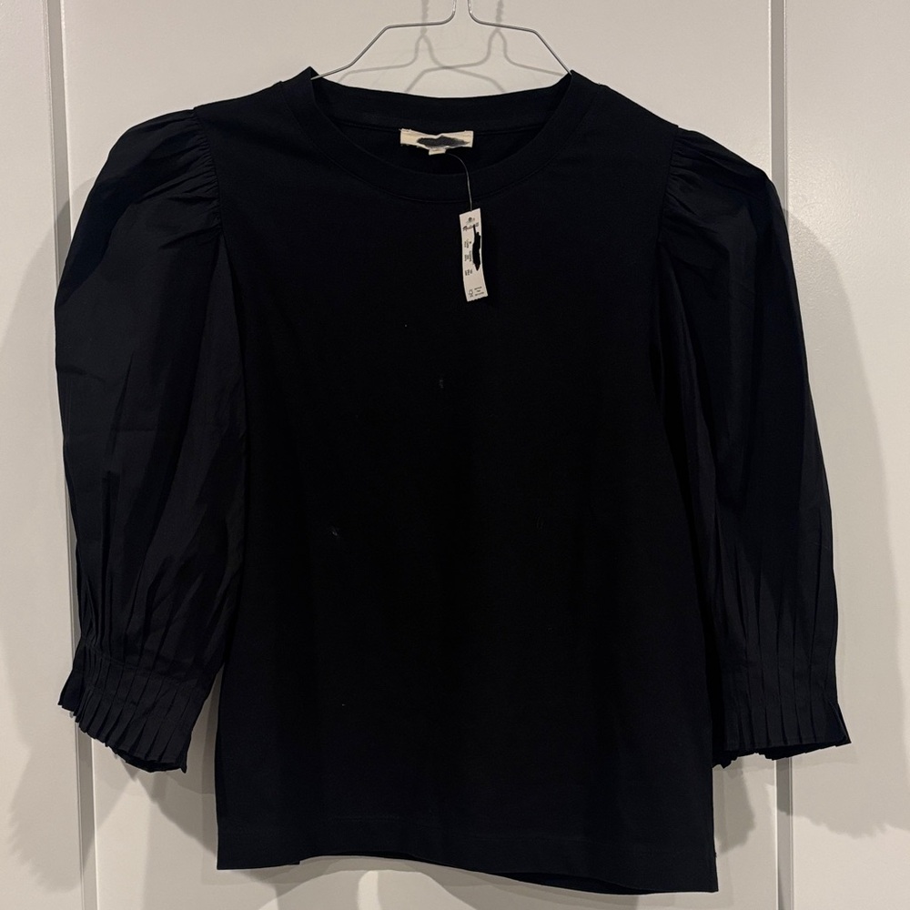 Madewell Black Puff Sleeve Blouse